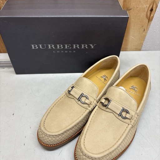 Burberry バーバリー 革靴 ローファー BU-1337 サンドベージュ 26 1/2